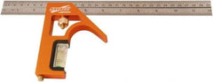SAVAGE by SWANSON - 2 Piece, 12" Combination Square Set - 1/32" (English/Metric) Graduation, Steel Blade, Aluminum Square Head - Americas Industrial Supply