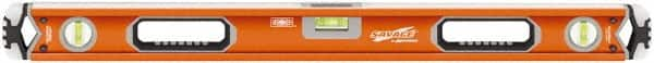 SAVAGE by SWANSON - 32" Long 3 Vial Box Beam Level - Aluminum, Orange - Americas Industrial Supply