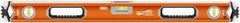 SAVAGE by SWANSON - 32" Long 3 Vial Box Beam Level - Aluminum, Orange - Americas Industrial Supply