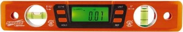 SAVAGE by SWANSON - Magnetic 9" Long 2 Vial Torpedo Level - Aluminum, Orange - Americas Industrial Supply