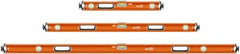 SAVAGE by SWANSON - 24" & 48" & 78" Long 3 Vial Box Beam Level - Aluminum, Orange - Americas Industrial Supply