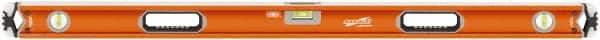 SAVAGE by SWANSON - 48" Long 3 Vial Box Beam Level - Aluminum, Orange - Americas Industrial Supply