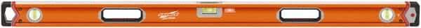 SAVAGE by SWANSON - 48" Long 3 Vial Box Beam Level - Aluminum, Orange - Americas Industrial Supply