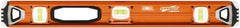 SAVAGE by SWANSON - 24" Long 3 Vial I-Beam Level - Aluminum, Orange - Americas Industrial Supply