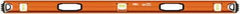 SAVAGE by SWANSON - 48" Long 3 Vial I-Beam Level - Aluminum, Orange - Americas Industrial Supply