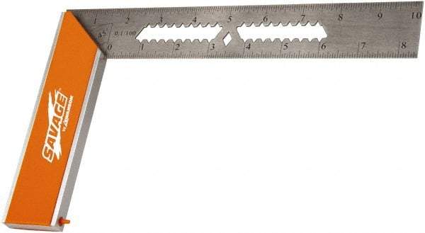 SAVAGE by SWANSON - 9" Blade Length, 9mm Base Length Aluminum & Stainless Steel (Blade) Square - Americas Industrial Supply