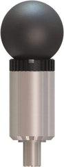 Made in USA - 3/8" Pin Diam, 0.61" Usable Length, Ball Knob Handle Quick Release Pin - 3.59" OAL - Americas Industrial Supply