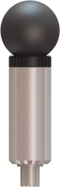 Made in USA - 1/2" Pin Diam, 0.57" Usable Length, Ball Knob Handle Quick Release Pin - 4.4" OAL - Americas Industrial Supply