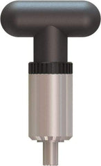 Made in USA - 5/16" Pin Diam, 0.61" Usable Length, T Handle Quick Release Pin - 3.79" OAL - Americas Industrial Supply