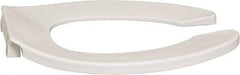 CENTOCO - 17.88 Inch Long, 1 Inch Inside Width, Polypropylene, Elongated, Open Front without Cover, Toilet Seat - 14 Inch Outside Width, Residential, Commercial, Health Care, Industrial, Institutional Installation, White - Americas Industrial Supply