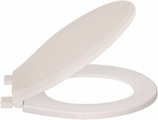 CENTOCO - 16-3/4 Inch Long, 1-3/4 Inch Inside Width, Polypropylene, Regular, Closed Front with Cover, Toilet Seat - 14 Inch Outside Width, Residential Installation, White - Americas Industrial Supply