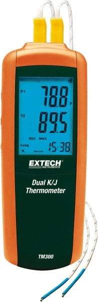 Extech - -328 to 2,501°F Digital Thermometer - LCD Display, K, J Thermocouple Sensor, AAA Battery Power - Americas Industrial Supply