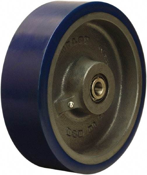 Hamilton - 10 Inch Diameter x 3 Inch Wide, Polyurethane on Cast Iron Caster Wheel - 3,240 Lb. Capacity, 3-1/2 Inch Hub Length, 3/4 Inch Axle Diameter, Sealed Precision Ball Bearing - Americas Industrial Supply