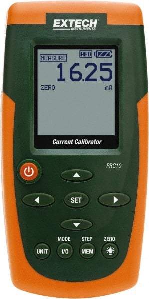 Extech - 24 VDC Max Voltage, Current Calibrator - LCD Display, +/-0.01% Basic DC Accuracy, AA and AC Adapter Power Supply - Americas Industrial Supply