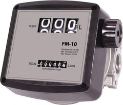 PRO-LUBE - 3/4" FNPT Port Nutating Disc Flowmeter - 150 Max psi, 5 to 32 GPM, Aluminum - Americas Industrial Supply