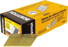 Stanley Bostitch - 12 Gauge 0.113" Shank Diam 2" Long Framing Nails for Power Nailers - Steel, Galvanized Finish, Smooth Shank, Angled Stick Wire Collation, Round Head, Diamond Point - Americas Industrial Supply
