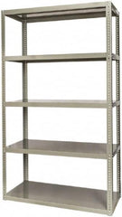 Hallowell - 5 Shelf Starter High-Capacity Open Steel Shelving - 2,500 Lb Capacity, 48" Wide x 84" High x 24" Deep, Gray - Americas Industrial Supply
