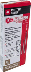 Porter-Cable - 18 Gauge 2" Long Brad Nails for Power Nailers - Steel, Galvanized Finish, Smooth Shank, Straight Stick Collation, Brad Head, Chisel Point - Americas Industrial Supply