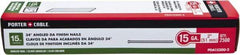Porter-Cable - 15 Gauge 2" Long Finishing Nails for Power Nailers - Steel, Bright Finish, Smooth Shank, Angled Stick Collation, Round Head, Chisel Point - Americas Industrial Supply