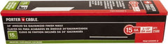 Porter-Cable - 15 Gauge 2-1/2" Long Finishing Nails for Power Nailers - Steel, Galvanized Finish, Smooth Shank, Angled Stick Collation, Round Head, Chisel Point - Americas Industrial Supply