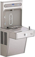 ELKAY - 8 GPH Cooling Capacity Barrier Free Wall Mounted Water Cooler & Fountain - Bottle Filling, 20 to 105 psi, 0.20 hp, Stainless Steel - Americas Industrial Supply