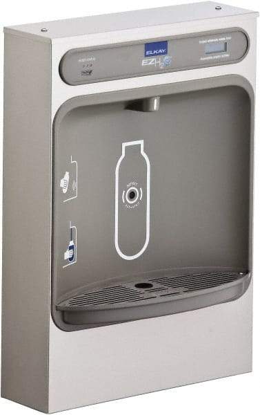 ELKAY - 8 GPH Cooling Capacity Surface Mount Water Cooler & Fountain - Bottle Filling, 20 to 105 psi, 0.20 hp, Stainless Steel - Americas Industrial Supply