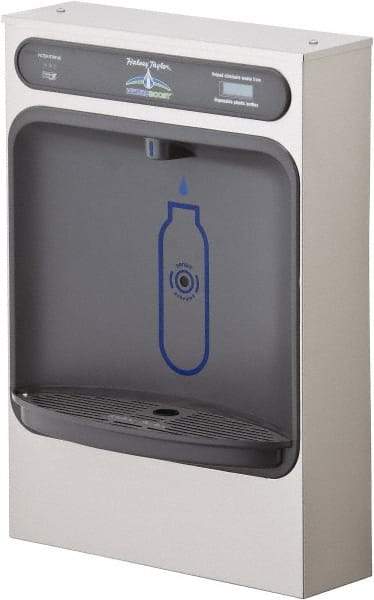 Halsey Taylor - 8 GPH Cooling Capacity Surface Mount Water Cooler & Fountain - Bottle Filling, 20 to 105 psi, 0.20 hp, Stainless Steel - Americas Industrial Supply