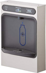 Halsey Taylor - 8 GPH Cooling Capacity Surface Mount Water Cooler & Fountain - Bottle Filling, 20 to 105 psi, 0.20 hp, Stainless Steel - Americas Industrial Supply