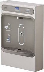 Halsey Taylor - 8 GPH Cooling Capacity Surface Mount Water Cooler & Fountain - Bottle Filling, 20 to 105 psi, 0.20 hp, Stainless Steel - Americas Industrial Supply