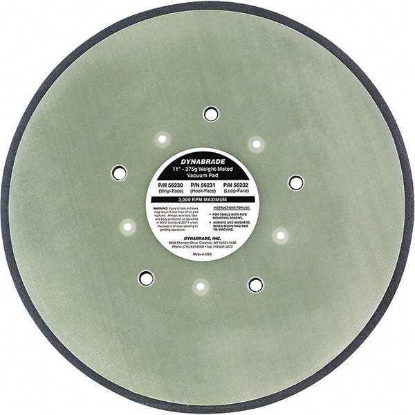 Dynabrade - 11" Diam Disc Backing Nonvacuum/Vacuum Replacement Pad - Medium Density, 3,000 RPM - Americas Industrial Supply