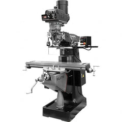 Jet - 9" Long x 49" Wide, 3 Phase Acu-Rite 2 Axis Millpower CNC Milling Machine - Variable Speed Pulley Control, R8 Taper - Americas Industrial Supply