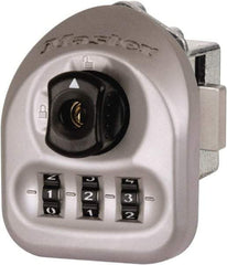 Master Lock - 0.030 to 0.125" Door Thickness, Zinc Finish, 3-Digit Combination Deadbolt - Left Handling, Key Override, Disc Cylinder - Americas Industrial Supply