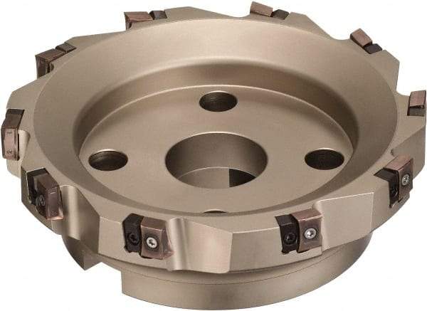 Sumitomo - 7 Inserts, 3" Cut Diam, 1" Arbor Diam, 16mm Max Depth of Cut, Indexable Square-Shoulder Face Mill - 0° Lead Angle, 2" High, LNMX17 Insert Compatibility, Series PWS - Americas Industrial Supply