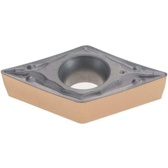 Iscar - DCMT3-1 PF Grade IC830 Carbide Turning Insert - AlTiN/TiN Finish, 55° Diamond, 3/8" Inscr Circle, 5/32" Thick, 1/64" Corner Radius - Americas Industrial Supply