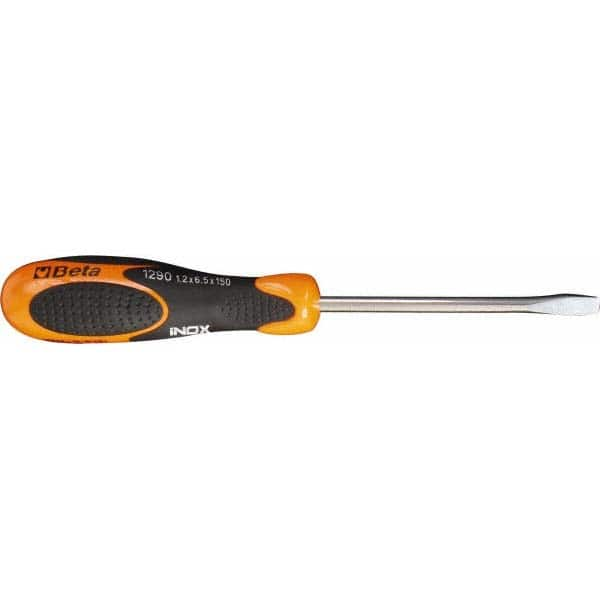 Beta - 4mm Blade Width, 7-1/2" OAL, Standard Slotted Screwdriver - Americas Industrial Supply