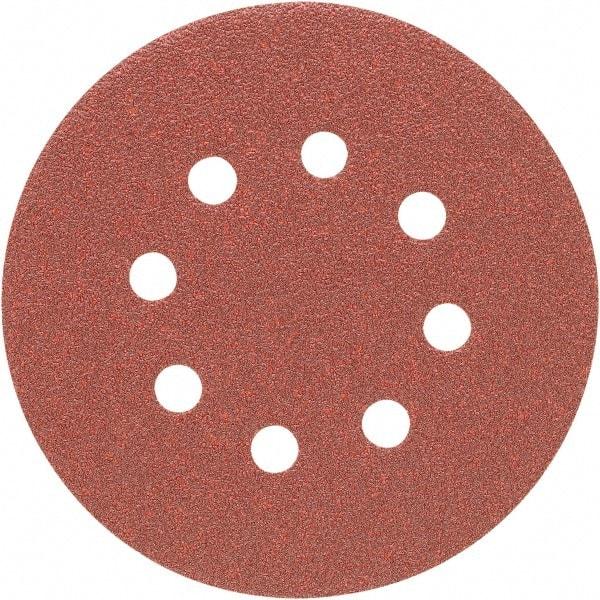 Porter-Cable - 5" Diam, 80 Grit, Aluminum Oxide Hook & Loop Disc - Medium Grade, Coated, C Weight Paper Backing, - Americas Industrial Supply
