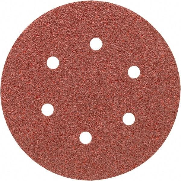 Porter-Cable - 6" Diam, 80 Grit, Aluminum Oxide Hook & Loop Disc - Medium Grade, Coated, C Weight Paper Backing, - Americas Industrial Supply