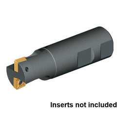 Kennametal - 1" Cut Diam, 1" Shank Diam, 3-1/2" OAL, Indexable Square Shoulder End Mill - Weldon Shank, 0° Lead Angle - Americas Industrial Supply