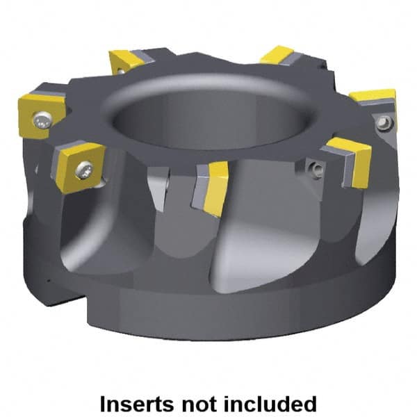 Kennametal - 6 Inserts, 80mm Cut Diam, 27mm Arbor Diam, 9.17mm Max Depth of Cut, Indexable Square-Shoulder Face Mill - 0/90° Lead Angle, 50mm High, SDET 1204.. Insert Compatibility, Series KSSM - Americas Industrial Supply