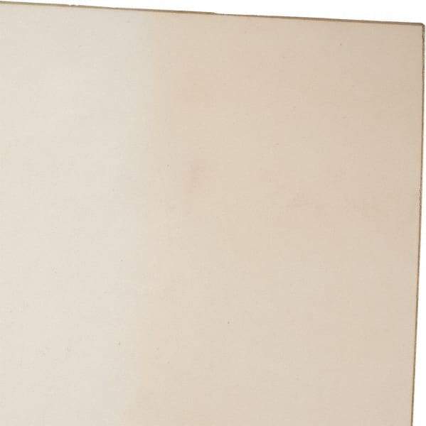 Made in USA - 1/8" Thick x 24" Wide x 1' Long, Polyurethane Sheet - Natural, 80A Hardness, ±0.010 Tolerance - Americas Industrial Supply
