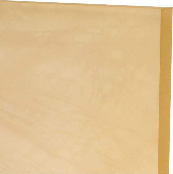Made in USA - 3/8" Thick x 24" Wide x 1' Long, Polyurethane Sheet - Natural, 80A Hardness, ±0.015 Tolerance - Americas Industrial Supply