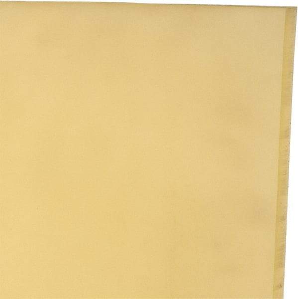 Made in USA - 1/2" Thick x 12" Wide x 1' Long, Polyurethane Sheet - Natural, 80A Hardness, ±0.025 Tolerance - Americas Industrial Supply