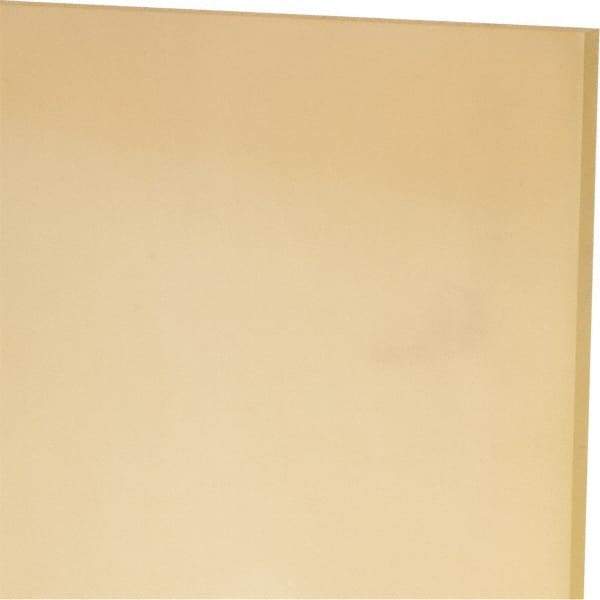 Made in USA - 1/8" Thick x 12" Wide x 1' Long, Polyurethane Sheet - Natural, 90A Hardness, ±0.010 Tolerance - Americas Industrial Supply