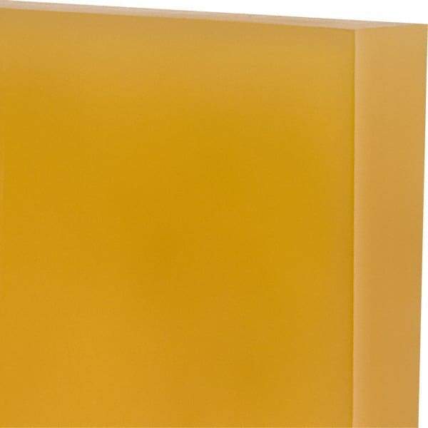 Made in USA - 1" Thick x 12" Wide x 1' Long, Polyurethane Sheet - Natural, 90A Hardness, ±0.025 Tolerance - Americas Industrial Supply
