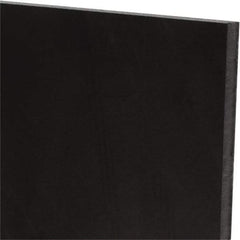 Made in USA - 1/4" Thick x 48" Wide x 2' Long, Polyurethane Sheet - Black, 60A Hardness, ±0.015 Tolerance - Americas Industrial Supply