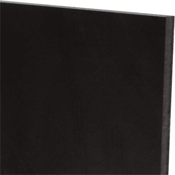 Made in USA - 1/4" Thick x 12" Wide x 1' Long, Polyurethane Sheet - Black, 60A Hardness, ±0.015 Tolerance - Americas Industrial Supply