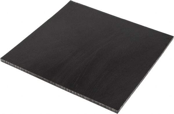 Made in USA - 3/8" Thick x 12" Wide x 1' Long, Polyurethane Sheet - Black, 60A Hardness, ±0.015 Tolerance - Americas Industrial Supply