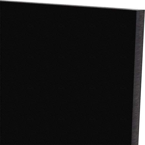 Made in USA - 1/2" Thick x 24" Wide x 1' Long, Polyurethane Sheet - Black, 60A Hardness, ±0.025 Tolerance - Americas Industrial Supply