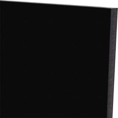 Made in USA - 1/2" Thick x 24" Wide x 1' Long, Polyurethane Sheet - Black, 60A Hardness, ±0.025 Tolerance - Americas Industrial Supply