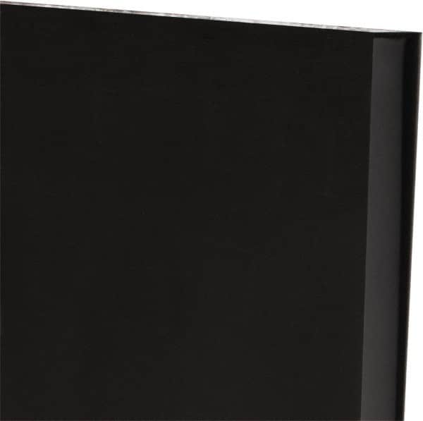 Made in USA - 3/4" Thick x 12" Wide x 1' Long, Polyurethane Sheet - Black, 60A Hardness, ±0.025 Tolerance - Americas Industrial Supply